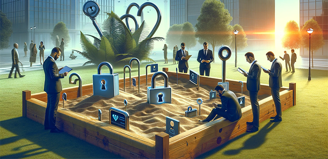 artistic-representation-of-Privacy-Sandbox-in-a-futuristic-playground-surrounded-by-tech-experts-and-regulators_660x320